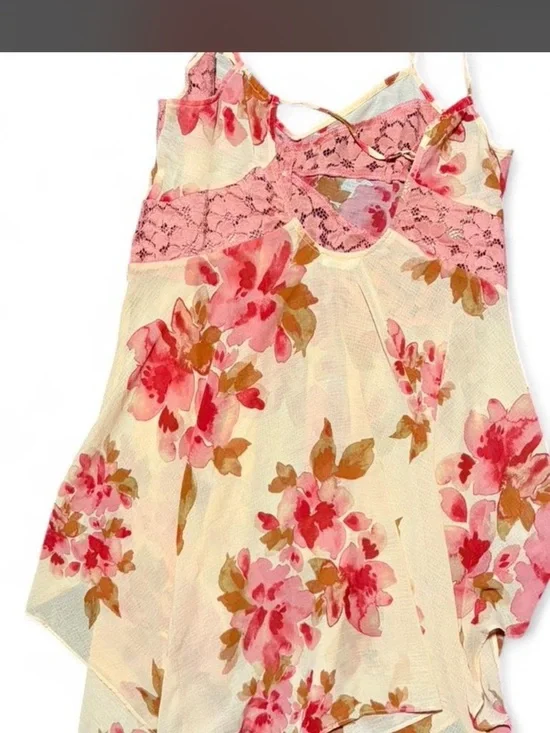 Free People Intimately Monday Morning Floral Lace Slip Dress Boho Size M - Picture 4 of 4